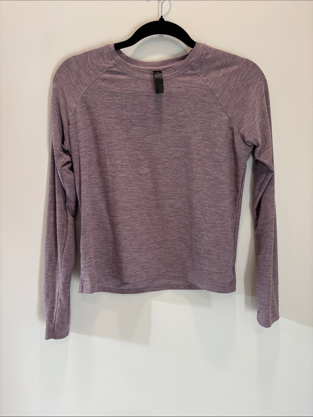 Kyodan Heathered Mauve Long Sleeve Performance Athletic Top Small